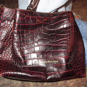 Dooney & Bourke Bordeaux Croc-Embossed Tote